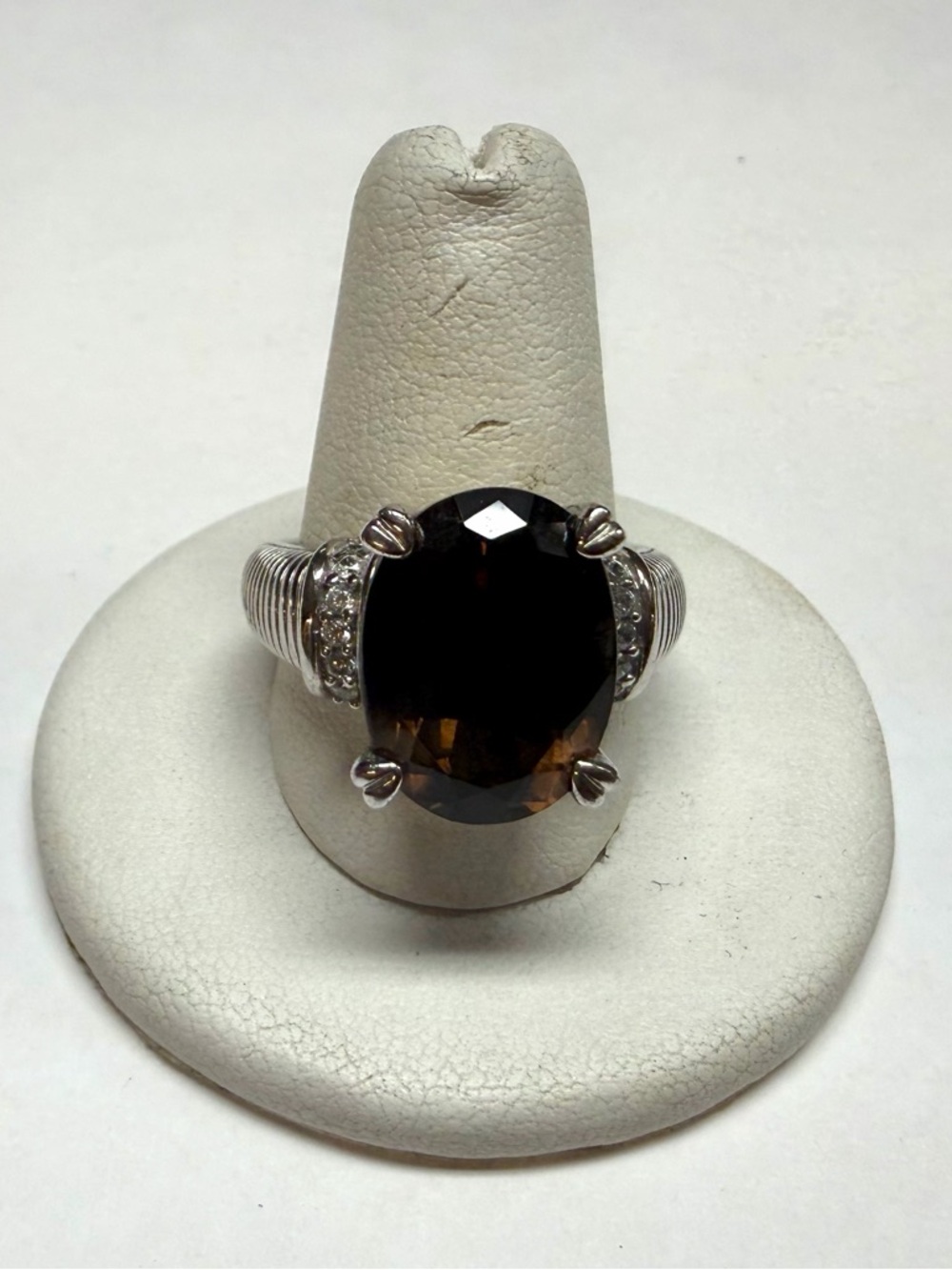 Judith Ripka Sterling Silver Smoky Quartz Ring